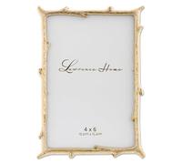 Lawrence Gold Metal with Natural Branch Design Marco de Fotos, Dorado, 4 x 6