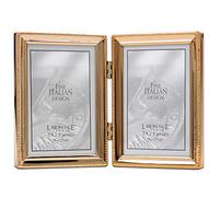 Lawrence Marco de fotos, metal, dorado, doble de 3.5 x 5 pulgadas