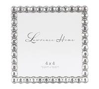 Lawrence Marco de metal plateado brillante de 4 x 4, brillo transparente