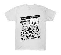 Lawyer Cat Funny Kitten Animal Humor Art T-Shirt White 3XL