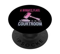 Lawyer Women Place Is In The Courtroom - Estudiantes de Derecho PopSockets PopGrip Adhesivo