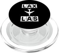 LAX a Las Ruta de avión Código de Aeropuerto Los Ángeles Las Vegas PopSockets PopGrip para MagSafe