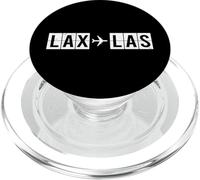 LAX a Las Ruta de avión Código de Aeropuerto Los Ángeles Las Vegas PopSockets PopGrip para MagSafe