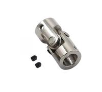 LAXALO 1 pieza de junta cardán de metal plateada, acoplador de eje de hierro, junta universal, cardán for coche y barco RC.(8x5mm)