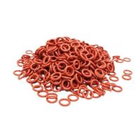 LAXALO 100 juntas tóricas de silicona de alta resistencia, de 1 mm a 3,1 mm, color rojo VMQ, for juntas de plomería.(6mmx1.5mm)