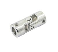 LAXALO 5 juntas cardán de metal de acero inoxidable, combinación de eje de motor, conector de junta universal con tornillos(4mm x 3.17mm)