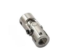 LAXALO Acoplador de eje plateado con junta cardán, tornillo M3/M4, acoplamiento universal de hierro, cardán for coche y barco RC(6x5mm)