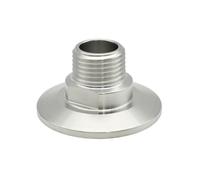 LAXALO Adaptador de abrazadera triple de rosca externa e interna SS304, DN8 a DN25, accesorios de tubería recta BSPT, 1 pieza(Red,50.5mm*10)
