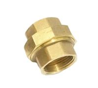 LAXALO Adaptador de unión de tubería de latón hembra BSP, 1/2 3/4 1 pulgada, accesorio de suministro de agua, acoplador de plomería, 1 pieza(1-1/4inches)