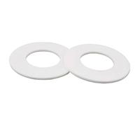 LAXALO Arandelas planas de plástico politetrafluoroetileno blanco, espesor 1,25-2 mm, espaciadores de juntas internas, sellado tipo O, 5 unidades(20x10x2mm)