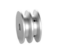 LAXALO Polea de correa de ranura en V de aleación de aluminio tipo A, polea de correa de ranura doble for rueda motriz de motor, 1 pieza(100MM*20MM)