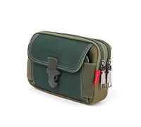 LAXIAY Bolsa de deporte para teléfono móvil para hombre, bolsa de lona para cinturón de teléfono, bolsa de deporte al aire libre bolsillo casual para teléfono móvil (verde, A)