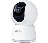LAXIHUB 360 °C. Cubierta Pan Tilt Indoor Security Camera, 2K Full HD Smart Baby Monitor Pet Camera con aplicación de teléfono, visión Nocturna, Audio bidireccional, detección de Sonido de Movimiento