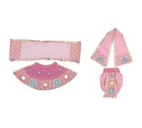 Laxmi Ganesh Dress vastra Poshak Cloth Lehenga Chunari Dhoti Puja Item samgari Radha Krishna Dress for Laxmi Ganesh Durga Devi Idol Statues Indian Traditional Diwali Festival (Tamaño: - 4") (Light