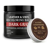 Laxmorph Cuero Liquido Reparador, Cuero Liquido Gris Oscuro, Reparador Cuero Coche con acondicionador para Cuero, Restaurador de Cuero para Muebles, Sofás, Asientos de Coche, Zapatos