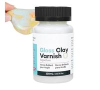 laxreheye Barniz brillante para arcilla, 120 ml, barniz brillante para arcilla de secado al aire, para estudio en casa, evita el agrietamiento, ayuda impermeable para pintura al óleo, yeso, cerámica y