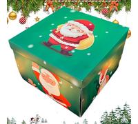 laxreheye Caja de Detalles para Fiestas de Navidad | Cajas de Golosinas y Sorpresas | Contenedor De Papel Multinivel Para Organización Y Decoración De Regalos En Eventos Navideños