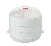 laxreheye - Cocina de vapor de microondas con tapa y bandeja - Vapor de patatas para microondas - Recipiente calefactor para patatas carne maíz barrancos platos diversos