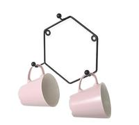 Laxreheye Coffee Mug Wall Rack - Portatazas de pared Hexagonal,Organizador de pared metálico para cocina | Para arte de la mesa paños y paños