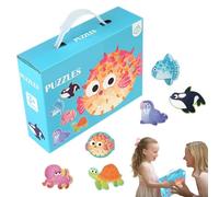 Laxreheye con Forma de Animales, para niños pequeños,Lindos de Criaturas Marinas - Juguetes educativos tempranos portátiles, Juguetes de Aprendizaje de Colores