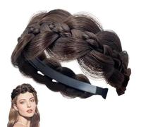 laxreheye Diadema trenzada para el cabello,Diadema trenzada | Diademas con trenzas de espina de pescado y dientes,Accesorio para diadema de espina de pescado, diademas trenzadas torcidas, postizo para