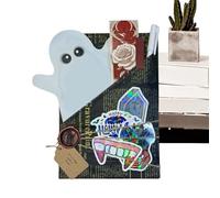 laxreheye Encuentro En La Oscuridad Con Un Libro | Para Halloween Cita A Oscuridad Con Un Libro | Tarjeta De Acción de Gracias Maestra Biblioteca Hecho A Mano Para Calcetines Libros