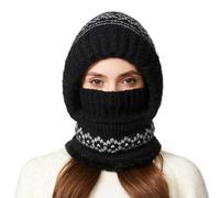 laxreheye Gorro de lana, suave a prueba de viento, cómodo, estilo moderno, gorro de invierno cálido para mujeres, para actividades de invierno, deportes en la nieve, senderismo al aire libre, Negro