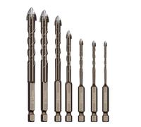 laxreheye Juego de brocas para taladro de destornillador | 7 puntas atornilladoras | Herramienta antideslizante de acero al tungsteno para mantenimiento industrial procesamiento de metales