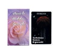 laxreheye Juego De Cartas De Mesa | Adivinación interactiva con 78 hojas - Juego de cartas en inglés sobre papel | Para Adolescentes Adultos Chicas Chicas Amigos Dormitorio Camping Picnic Viaje