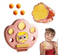 laxreheye Juego de lanzamiento y captura de pelota, juego de lanzamiento de la pelota - Juego de bolas de lanzamiento y captura - Juego de pádel y bolas con forma de gato, juguetes interactivos al