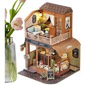 laxreheye Kit de Casa en Miniatura para Adultos - Kit de Construcción Mini Casa de Muñecas de Madera | Proyecto Artístico para Vínculo Padre Hijo - Actividades para Familias, Niños y Amigos