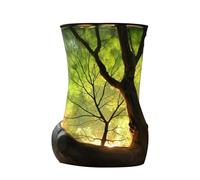 laxreheye Lámpara estética | Lámpara de mesita de noche natural con árbol luces nocturnas | Luminosa nocturna a pilas decoración casa para adultos dormitorio salón oficina adultos fiesta Navidad