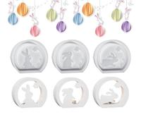 laxreheye Moldes de silicona de Pascua, 3 piezas, accesorios de manualidades reutilizables, moldes de resina, decoración de vacaciones, para escayola de resina, decoración del hogar, regalos de