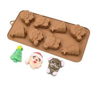 laxreheye Para chocolate de Navidad, utensilios de horno de 8 cavidades | Para - Para dulces gelatina chocolate jabón caramelos fiestas reuniones manualidades