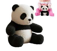 laxreheye Peluche oso panda, con música y luces, animal de peluche panda - Muñeca suave realista con cubierta lavable para niñas adultos San Navidad cumpleaños