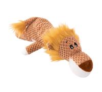 laxreheye Peluche para perros, juguetes interactivos para masticar con chirrido, juguete suave con forma de león - Para perros que aman masticar, cachorros, animales agresivos y para relajación