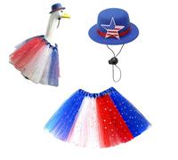 laxreheye Ropas Para Gansos Decorativos | Vestuario Para Figuras De Ganso | Falda de Ballet de Tul con Estrellas Coloridas de 58 cm para Fiestas Decoración del Hogar Exhibición