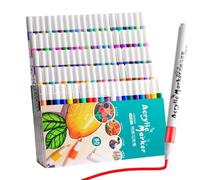 laxreheye Rotuladores de colores, rotuladores para niños | Bolígrafos con punta fina y punta de pincel - Colores artísticos, bolígrafo impermeable de secado rápido para papel, cerámica, piedras