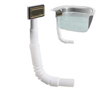 laxreheye Tubo de drenaje de desbordamiento de fregadero | Conducto de descarga de interfaz cuadrada - Drenaje de fregadero extensible para el hogar cocina baño