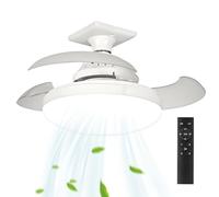 laxreheye Ventiladores de techo con luces, ventilador de techo de dormitorio - Ventilador de techo moderno retráctil con luces - Control remoto, dispositivo de enfriamiento doméstico, accesorios para