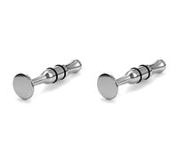 laxyy 2X Boquilla de Trompeta Entrenador de Fuerza Bucal Plateado para Saxofón Cuerno Trombón Accesorios