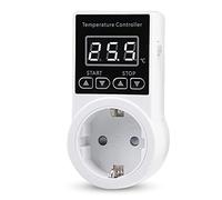 Laxyy - de termostato con sensor, de control de temperatura digital, interruptor de temperatura impermeable, enchufe de la UE