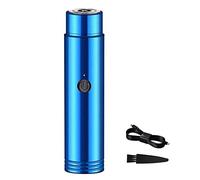 laxyy Mini Afeitadora EléCtrica PortáTil, Afeitadora EléCtrica para Hombres, Afeitadora Rotativa de HúMedo y Seco Recargable para Hombres para Viajeros Azul