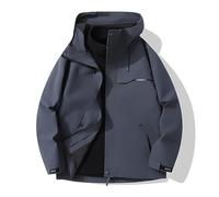 Lay U Home Chaqueta Impermeable 3 en 68" para Exteriores, Resistente al Agua, Abrigo Acolchado, Uniforme de Trabajo, para Senderismo de otoño e Invierno