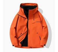 Lay U Home Chaqueta Impermeable 3 en 74" para Exteriores, Resistente al Agua, Abrigo Acolchado, Uniforme de Trabajo, para Senderismo de otoño e Invierno