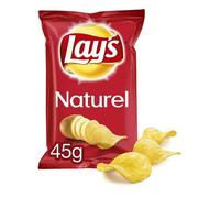 Layâ€™s Chips - Natural - 1 bolsa - 40 g por bolsa - Patatas fritas crujientes - 800 g de peso total - Sabroso - Ingredientes reales - Poco salado - Sin conservantes