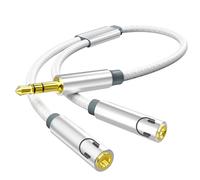 layajia Adaptador Jack Micro Auriculares, 3,5mm Jack Auriculares Audio Y Splitter, Adaptador Macho a 2 Hembras Para Samsung, Smartphones, Altavoces, PS4, Switch, Tablet