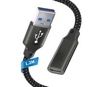 layajia Adaptador USB Tipo C a USB 3.0, Cable OTG Tipo-C Macho a USB Hembra Convertidor Compatible con iPhone 17/16/15 Pro Max, iPad Mini/Pro, MacBook Pro/Air, Samsung Galaxy S25-1,2m