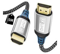 layajia Cable HDMI 2.1 10K 8K 4K, Ultra High Speed 48Gbps, Trenzado, 5M