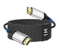 layajia Cable HDMI 2.1 1M 10K 8K 4K, Certificado 48Gbps Ultra High Speed, 8K@60Hz 4K@120Hz eARC HDR10 HDCP 2.2 & 2.3 Dolby Atmos para HDTV, Barra de Sonido, PS5, Reproductor Blu-ray, Xbox, Monitor